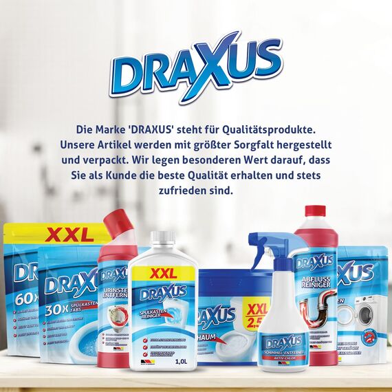 DRAXUS Spülkasten Reiniger in der XXL Flasche (1,0L) I Extra starker Spülkasten Entkalker I Entfernt Kalk und Ablagerungen gründlich (3x Spar-Set)