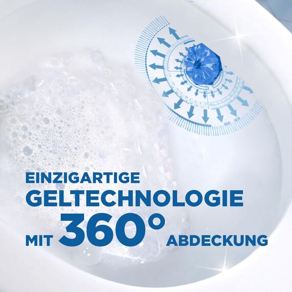 WC-Ente Frische-Siegel Nachfüller, körbchenloser WC-Reiniger, WC Duft, Azure Lagoon, 3 x 2 Nachfüller (6 Stück)