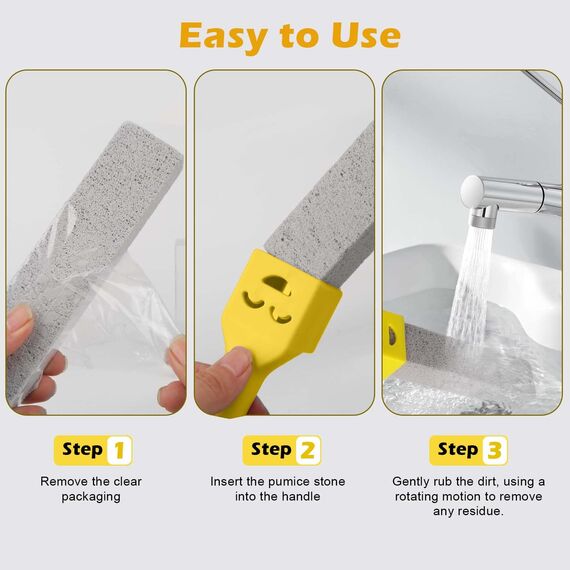 6 Stück Bimsstein toilette, Bimsstein Reinigungsstein mit 3 Griff, Cleaning block wc, wc toilettenreiniger, Pumice Stone Toilet für Toilette, Bad, Waschbecken