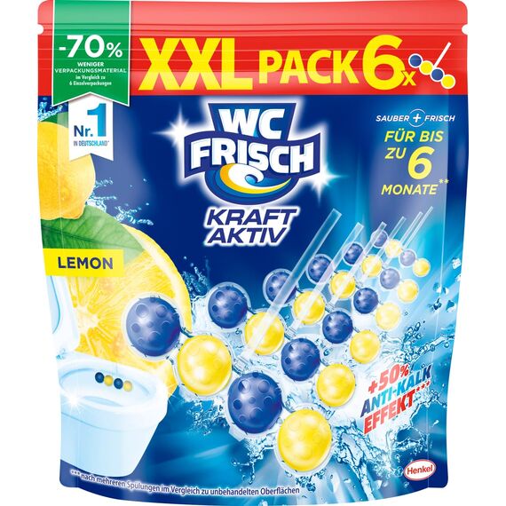 WC FRISCH Kraft Aktiv Duftspüler Lemon 6x50g