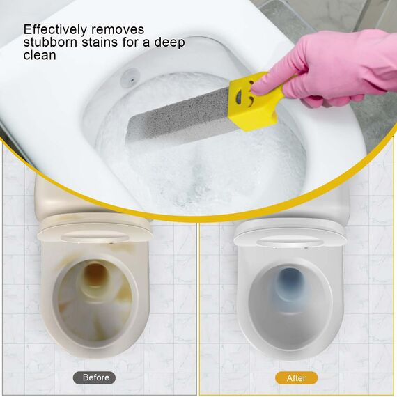 6 Stück Bimsstein toilette, Bimsstein Reinigungsstein mit 3 Griff, Cleaning block wc, wc toilettenreiniger, Pumice Stone Toilet für Toilette, Bad, Waschbecken