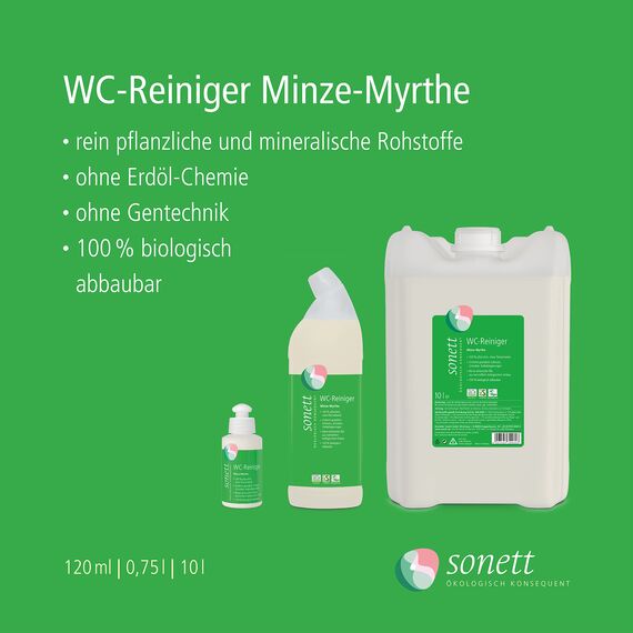 Sonett WC-Reiniger Minze-Myrthe, 10 Liter