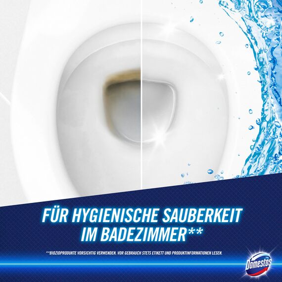 Domestos Kraft & Frische WC Gel Ocean Fresh Reinigungsmittel mit frischem Ocean-Duft für hygienische Sauberkeit 750 ml 1 Stück