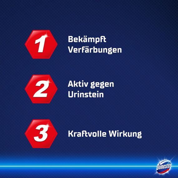 Domestos Anti Kalk Ultra Kraft WC Gel Reinigungsmittel gegen Urinstein und Verfärbungen für eine effektive WC Reinigung 750 ml