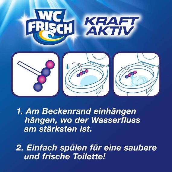 WC Frisch Kraft-Aktiv Blauspüler Chlor, 5er Pack (5 x 1 Stück)