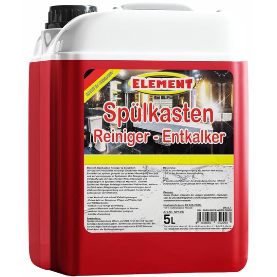 Toilettenspülkasten Entkalker 5 Liter I Spülkasten Reiniger Effektives Reinigungsmittel zum Entfernen von Ablagerungen im Spülkasten I Extra starker Spülkasten Entkalker