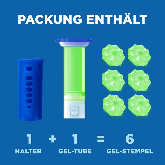 WC-Ente Frische Siegel Vorteilspack, Starter Set (inkl. 1 Nachfüller) und 2 Nachfüller, körbchenloser WC-Reiniger, Limone