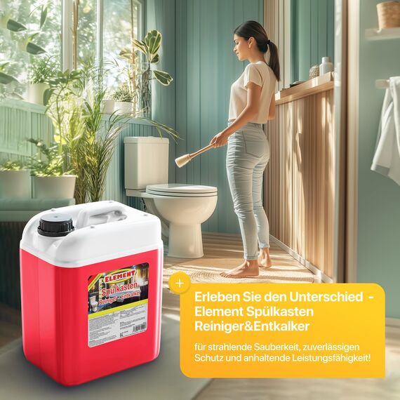 Toilettenspülkasten Entkalker 5 Liter I Spülkasten Reiniger Effektives Reinigungsmittel zum Entfernen von Ablagerungen im Spülkasten I Extra starker Spülkasten Entkalker