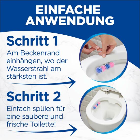 WC Frisch Kraft Aktiv Duftspüler Blüten-Frische (10er Pack), WC-Reiniger für Reinigung bei jeder Spülung, Duftsteine für langanhaltend frischen Duft, + 50 Prozent Anti-Kalk Effekt*