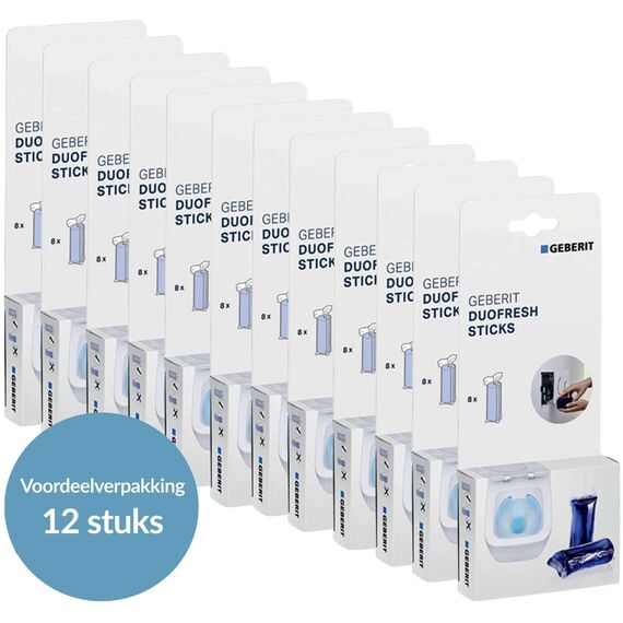 Geberit Duofresh Sticks - WC Toilettensteine - Frischer Duft und hygienische Sauberkeit - Blau - 96st - WC reiniger - Reinigungsmittel - Toilette tabs