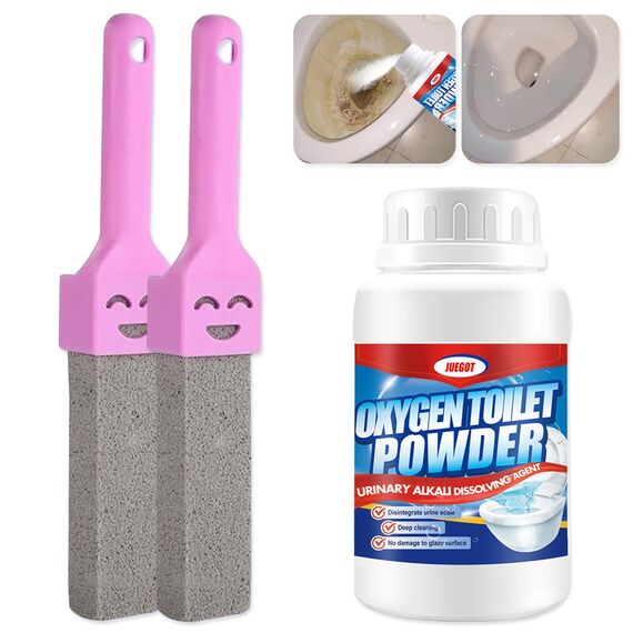 Juegot Bimsstein für die Reinigung der Toilette, reinigt kraftvoll harte Wasserringe für die Reinigung der Toilette im Haushalt, Packung Bimsstein Toilettenschüssel reinigen Bürste 3PCS