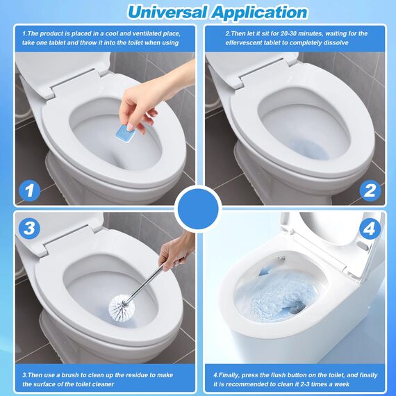 60 Stück WC Tabs,Extra Stark für intensive Sauberkeit in der Toilette & Urinalen,Verhindert Kalk & Schmutz