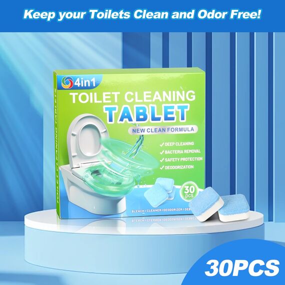 60 Stück WC Tabs,Extra Stark für intensive Sauberkeit in der Toilette & Urinalen,Verhindert Kalk & Schmutz