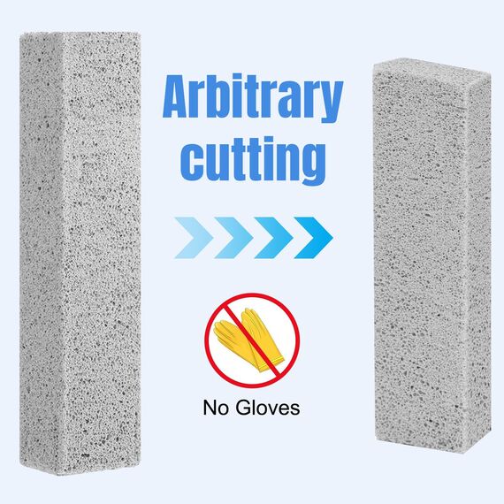 Hexizexi 12 Stück Bimsstein Toilettenreiniger Bimsstein Toilette mit 3 Griffe Austauschbar Pumice Stone für Toiletten Badezimmer Küchen Pools