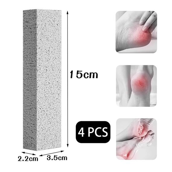 VACUBXBY 4 Stück Bimsstein Reiniger Bürsten Grill Bimsstein Blöcke, Pumice Stone Toilet bei hartnäckigem Urinstein & Kalk, Reinigungsblock für Küche Backofen Dusche Bad Waschbecken(Grau)