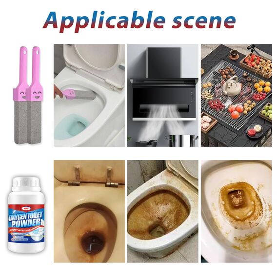 Juegot Bimsstein für die Reinigung der Toilette, reinigt kraftvoll harte Wasserringe für die Reinigung der Toilette im Haushalt, Packung Bimsstein Toilettenschüssel reinigen Bürste 3PCS