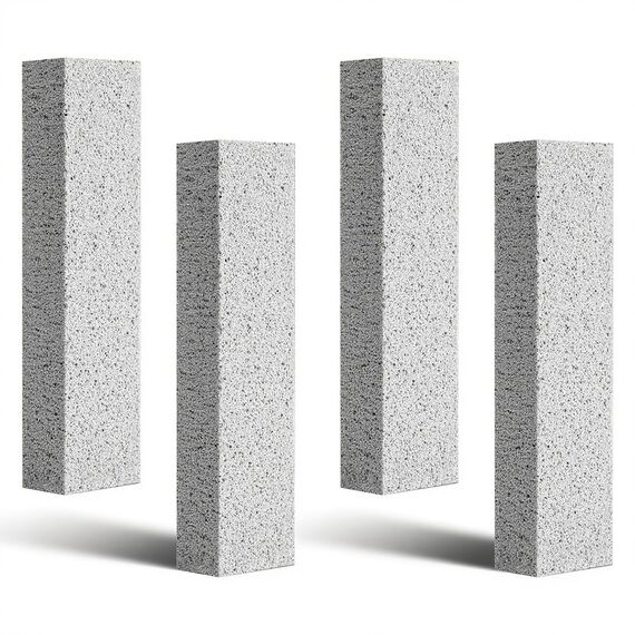 VACUBXBY 4 Stück Bimsstein Reiniger Bürsten Grill Bimsstein Blöcke, Pumice Stone Toilet bei hartnäckigem Urinstein & Kalk, Reinigungsblock für Küche Backofen Dusche Bad Waschbecken(Grau)