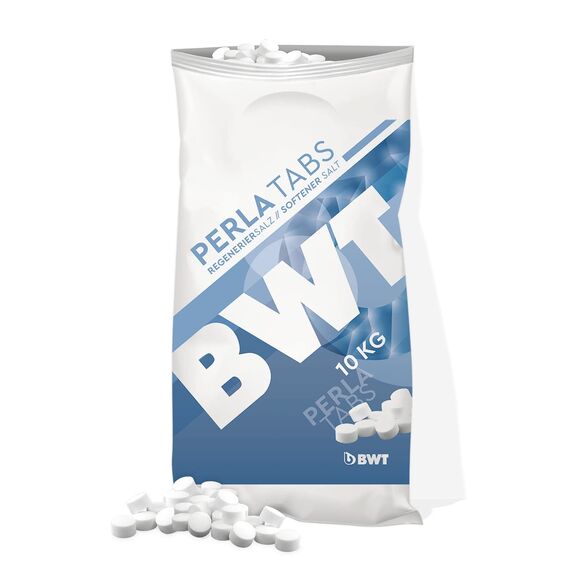 BWT Perla Tabs 20 kg | Regeneriersalz für Enthärtungsanlagen | 99,9% Reinheitsgrad | Praktische 10 kg Säcke | Optimale Pflege | 2 x 10 kg Säcke