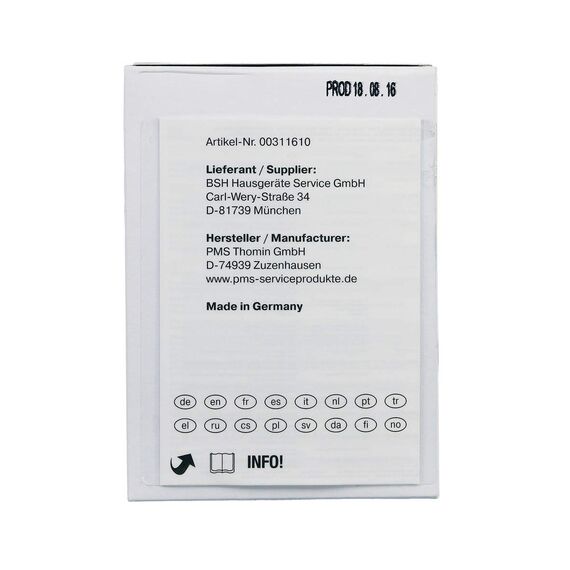 Bosch Siemens 311926 00311926 ORIGINAL 200g Reiniger Hygiene Maschinenreiniger für Waschmaschine auch Balay Constructa Gaggenau Koenic Viva Neff