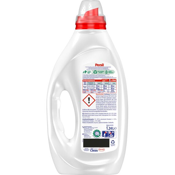 Persil Ultra Konzentrat Sensitive Gel (124 Waschladungen), Flüssigwaschmittel für Allergiker & Babys in kleinerer Flasche für weniger Plastik, entfernt hartnäckige Flecken, dermatologisch getestet