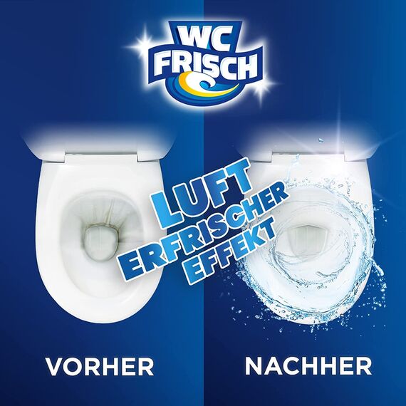 WC FRISCH WC Reiniger Gel Ozeanfrische (750 ml), WC Reiniger mit Lufterfrischer-Effekt, Toilettenreiniger sorgt für hygienische Frische, mit 4-fach Aktivstoff-Kombination
