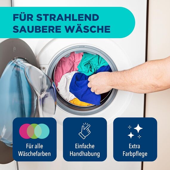 Dr. Beckmann MAGIC LEAVES Waschmittel-Blätter COLOR | vordosierte & wasserlösliche Waschblätter | platzsparend und leicht anzuwenden | 25 Blätter