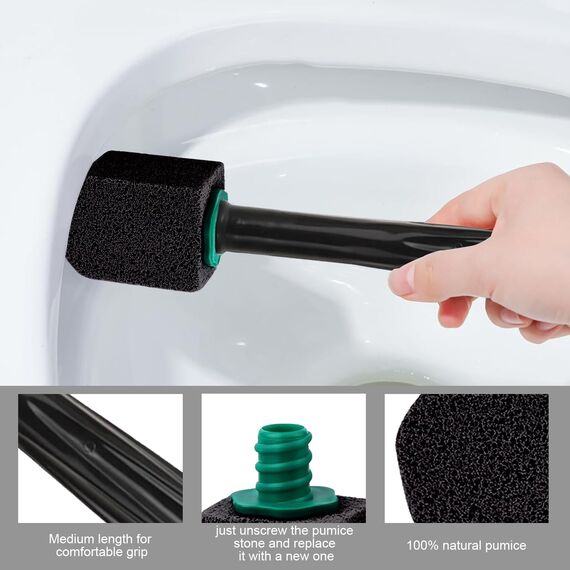 Bimsstein Toilette 10 Stück,Cleaning Block Wc mit Griff,Effektive Bimsstein Toilettenreiniger,Hartnäckiger Kalk im WC Entfernen Und Urinstein,für die Reinigung von Badezimmer,Küche Spüle(Schwarz)