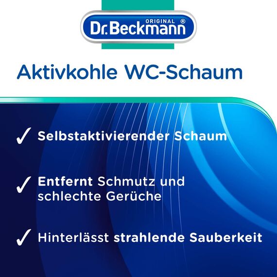 Dr. Beckmann Aktivkohle Wc-Schaum, Selbstaktivierender Schaum 18x 100 g