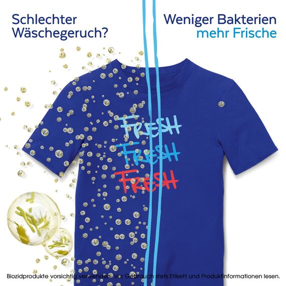 Sagrotan Wäsche-Hygienespüler Sensitiv Nachfüller – Desinfektionsspüler für hygienisch saubere und frische Wäsche – 5 x 1,2 l Reiniger im praktischen Vorteilspack