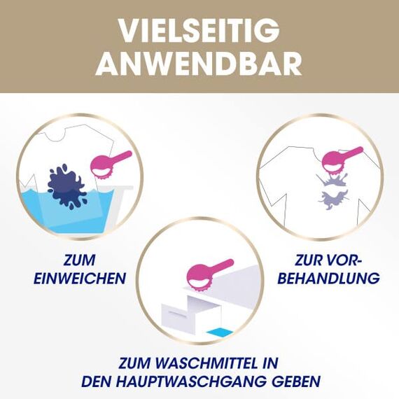 Vanish Oxi Action Powerweiss Pulver – 2 x 1,65 kg – Fleckenentferner und Wäsche-Booster Pulver ohne Chlor – Für weiße Wäsche