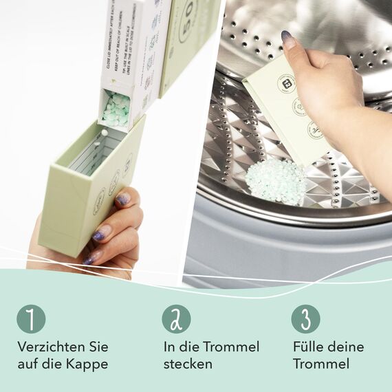 Cosmeau Wäscheparfüm Perlen Frühlingsfrischung Nachfüllpack - Nachhaltige Duftperlen für Waschmaschine - Bis zu 50 Waschladungen und 24 Wochen Frische - Plästik Frei, Vegan & Zero Waste