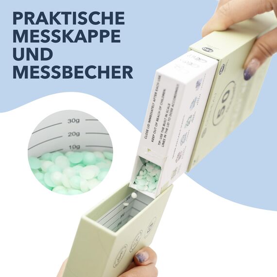 Cosmeau Wäscheparfüm Perlen Frühlingsfrischung Nachfüllpack - Nachhaltige Duftperlen für Waschmaschine - Bis zu 50 Waschladungen und 24 Wochen Frische - Plästik Frei, Vegan & Zero Waste