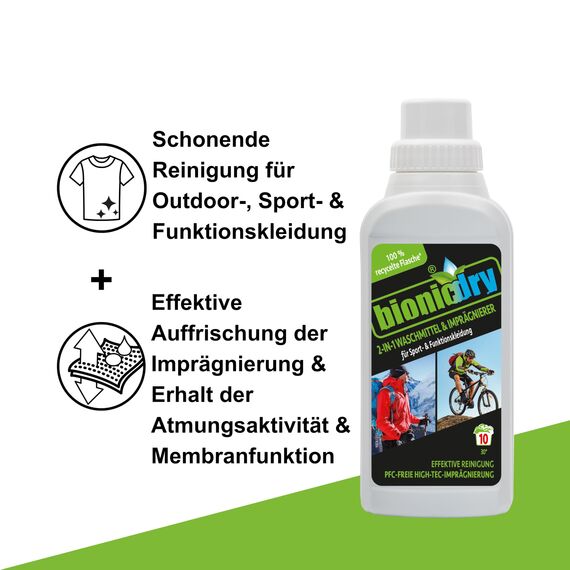 2-IN-1 Waschmittel und Imprägnierer für Sportkleidung und Funktionskleidung