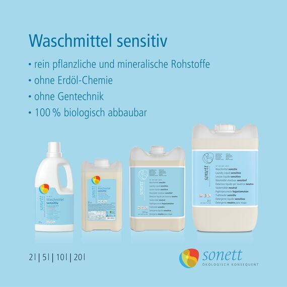 Sonett Waschmittel sensitiv, 2l (1er Pack)