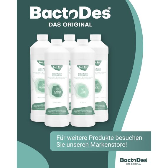 BactoDes - bWash Sportwaschmittel 2x 1L flüssig für Sportbekleidung gegen Schweiß - Probiotisches Flüssigwaschmittel mit Frischeduft - Sportwaschmittel ideal für Outdoor-, Sport- & Funktionskleidung