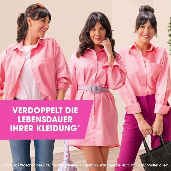 Sagrotan Wäsche-Hygienespüler Frisch, Waschmittel-Zusatz - 1,5 L & Vanish Oxi Action Pulver Pink – 1,65 kg – Fleckenentferner und Wäsche-Booster Pulver ohne Chlor – Für bunte Wäsche