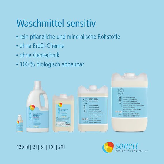 Sonett Waschmittel sensitiv, 5 Liter