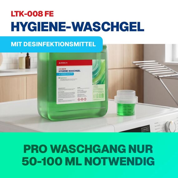 BioFormel LTK008 FE | Hygiene Waschmittel | Desinfektionswaschmittel | Wirkt desinfizierend für Ihre Kleidung | Konzentrat | Made in Germany (5L)