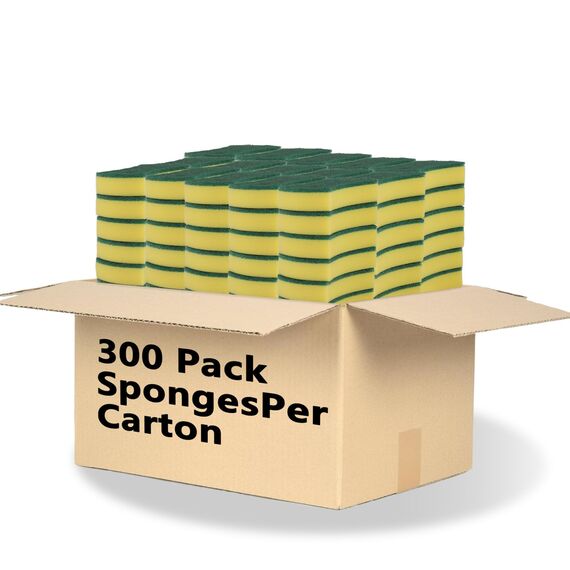 Putzschwamm Spülschwamm Küchenschwamm Zweiseitig Reinigungsschwamm Fleckenentferner Scheuerschwamm, 300 Stück, Größe: 11 x 7 x 3cm