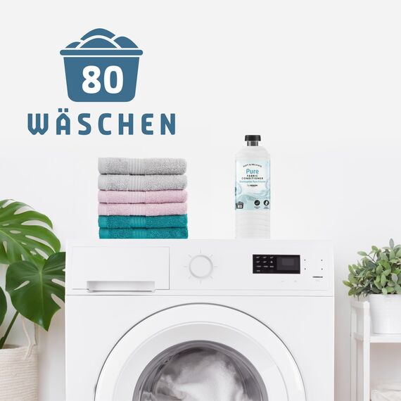 By Amazon Weichspüler, Pure, 80 Waschladungen (Packung mit 2)
