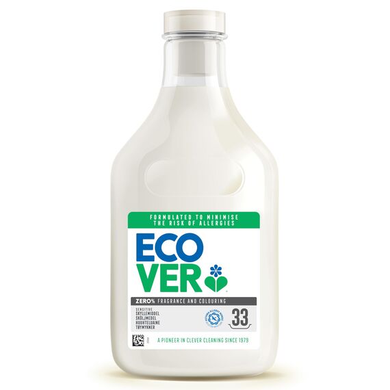 Ecover Zero Weichspüler, für empfindliche Haut und ohne Duftstoffe (1 Liter/33 Waschladungen).