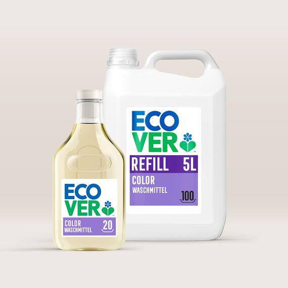 Ecover Bio, Farbwaschmittel Apfelblüte & Freesien, Farbwaschmittel zum Konservieren und Schützen von Kleidung, 30 Ladungen, 1.5L (Packung mit 2)