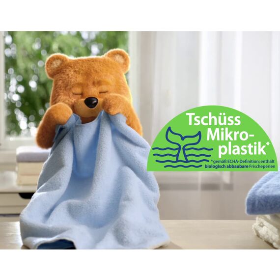 Kuschelweich Weichspüler - 12 x 1 l für je 38 Wäschen, kuschlig-weich - hautverträglich, mikroplastikfrei - Glücksmoment