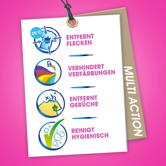 Vanish Oxi Action Pulver Pink – 6 x 1,65 kg – Fleckenentferner und Wäsche-Booster Pulver ohne Chlor – Für bunte Wäsche