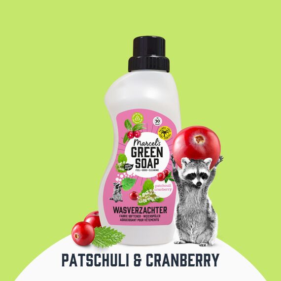 Marcel's Green Soap - Weichspüler Patschuli & Cranberry - Weichspüler - Frei von Plastik und Palmöl - Umweltfreundlich - Vegan - 750ml