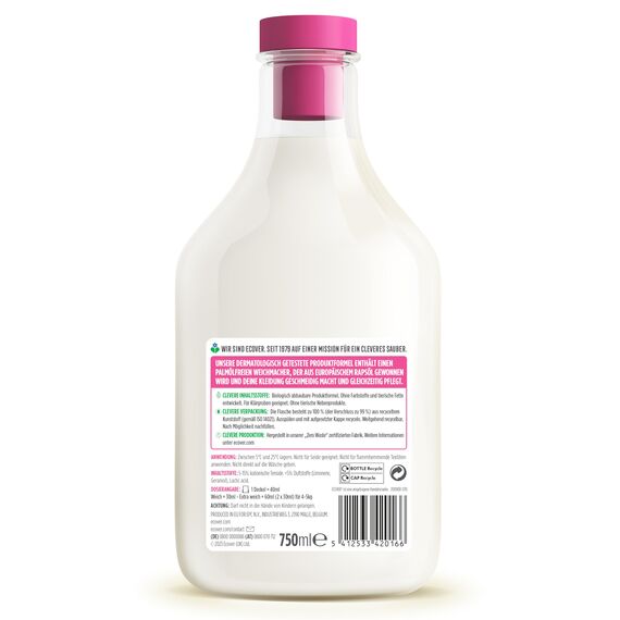 Ecover Weichspüler, für weiche und duftende Wäsche, Apfelblüten- und Mandelduft, 750ml, 25 Waschladungen (Packung mit 4)