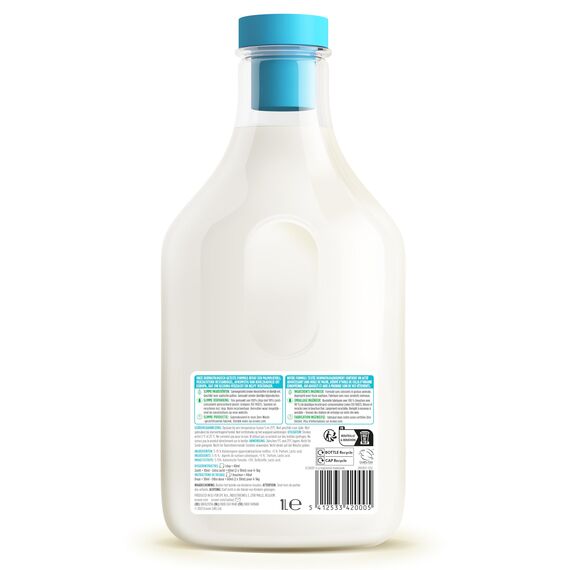 Ecover Flüssiger Weichspüler, pflanzliche Formel ohne Palmöl, Rosenduft und Bergamotte, 1-Liter-Flasche