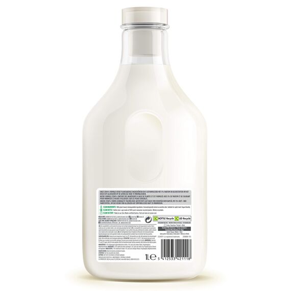 Ecover Zero Sensitive Weichspüler ohne Duft aus Pflanzenbasis für Weiche Wäsche und Leichtes Bügeln (Packung mit 4)