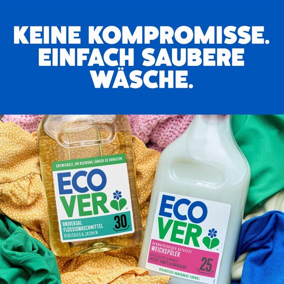 Ecover Waschmittel Color, flüssig, mit Apfelblüten- und Freesienduft, waschmittel flüssig, 30 Waschladungen, 1 x 1,5L
