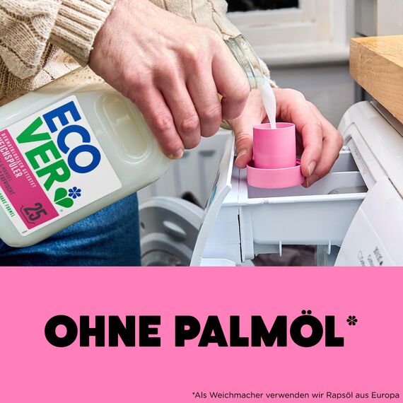 Ecover Zero Weichspüler, für empfindliche Haut und ohne Duftstoffe (1 Liter/33 Waschladungen).